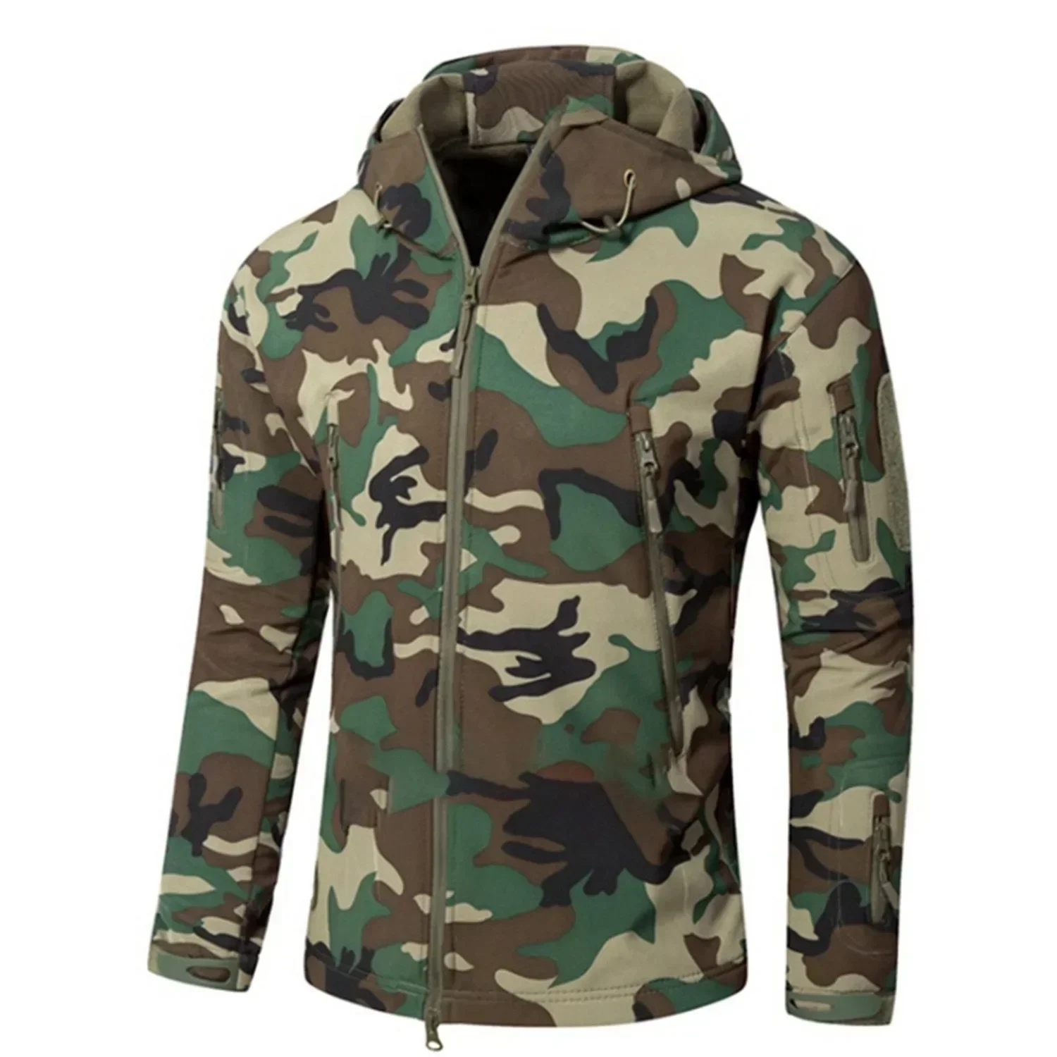 Windproof Jacket Softshell - Nieuwe wandeljassen herfst heren camouflage fleece
