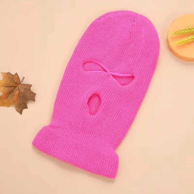 Wool Balaclava Knit - Bivakmuts Masker Hoed Winterhoes Neon Masker