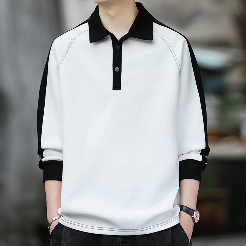 Winter Clothing Quotes - Kleurcontrast Herenpoloshirts Trui met knopen Esthetische