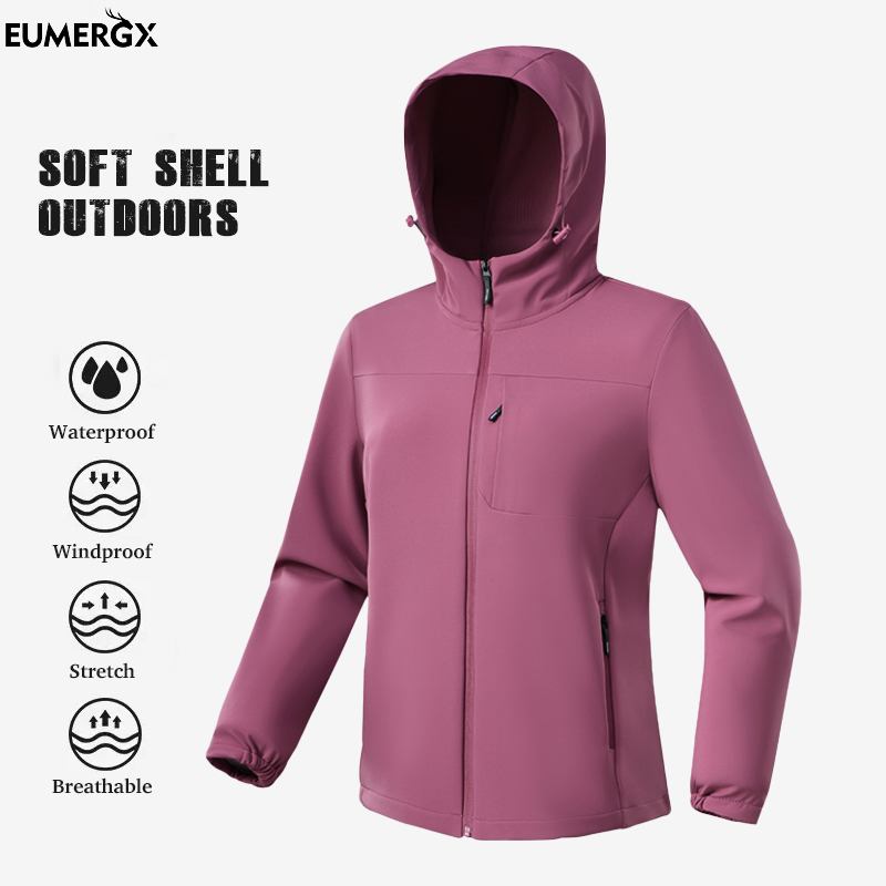 Windproof Jacket Softshell - EUMERGX Winter Soft Shell-jassen Dames Waterdicht