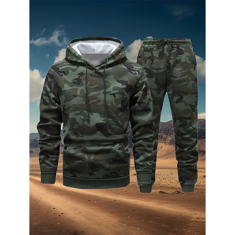 Winter Clothing Men - Herfst Camouflage 3D Print Hoodies Broek