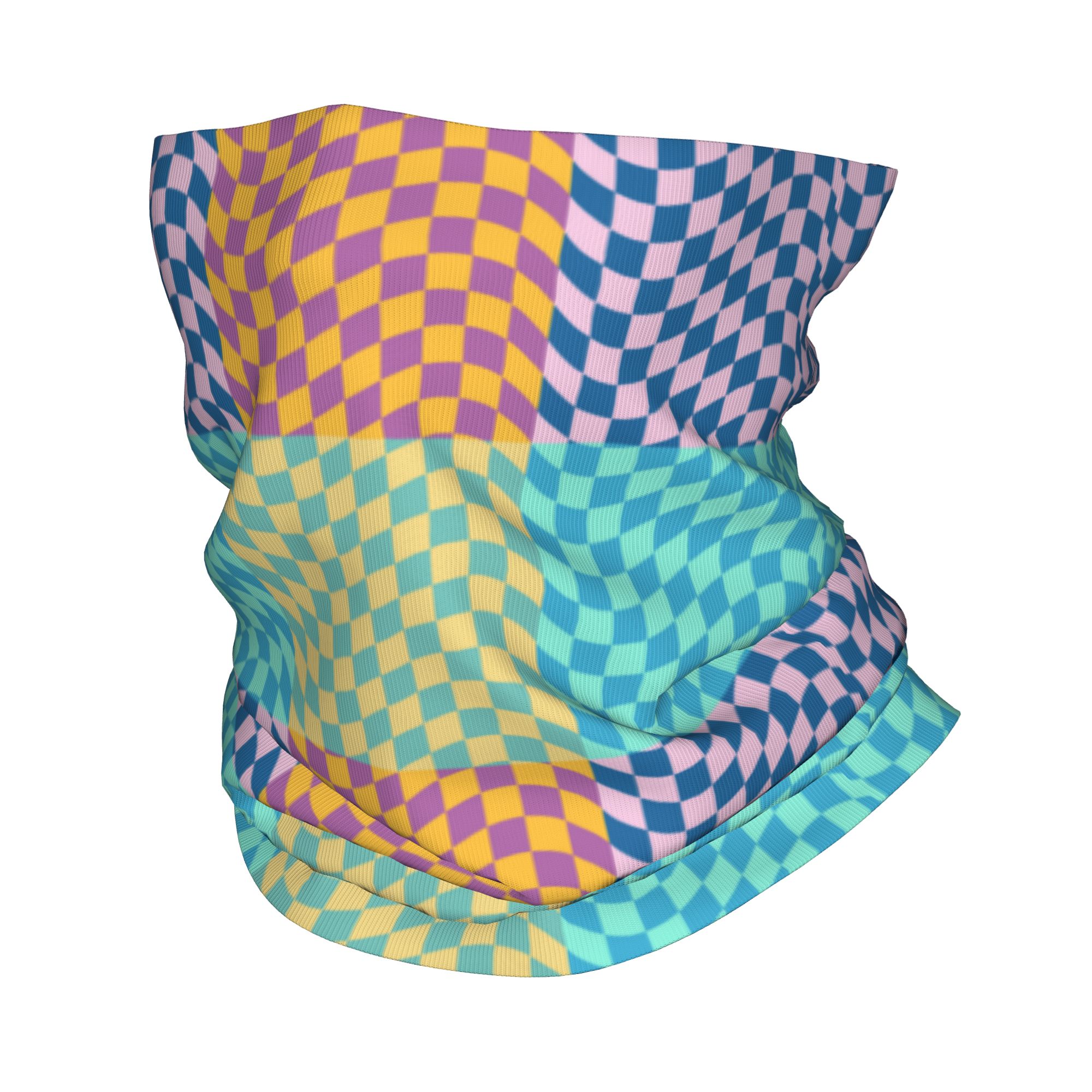 Wool Balaclava Knit - Aangepaste gekleurde geruite bandana nekbeschermer winddichte