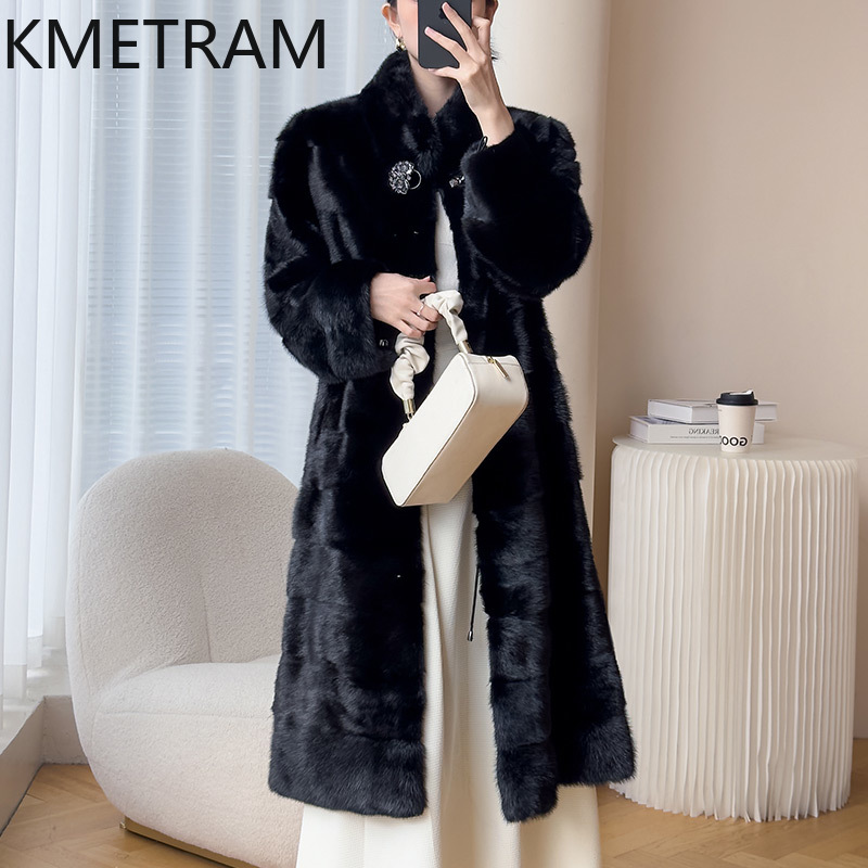 Echte hele nertsbontjas Vrouw  - Quality Winter Clothing Jacket recensie en prijs