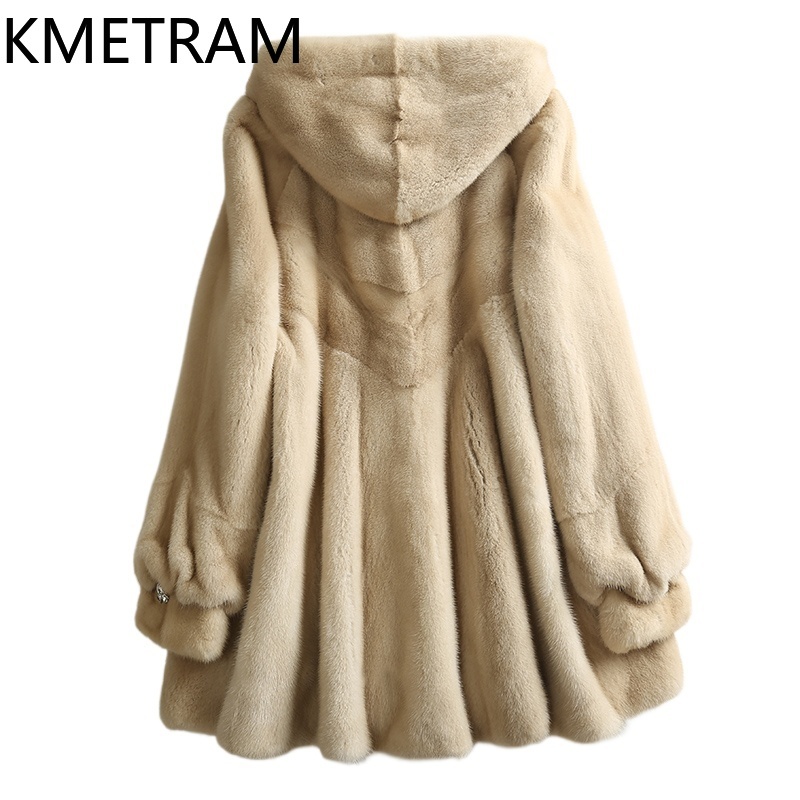 KMETRAM 100% hele nertsbont ja - Quality Winter Clothing Jacket recensie en prijs